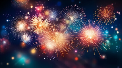 Fireworks background for celebration, holiday celebration concept