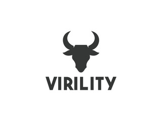 bull logo vector illustration. simple bull head logo template