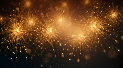 Fototapeta premium Fireworks background for celebration, holiday celebration concept