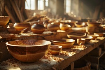 The process of woodturning