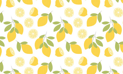 Lemon pattern. Pater with lemons