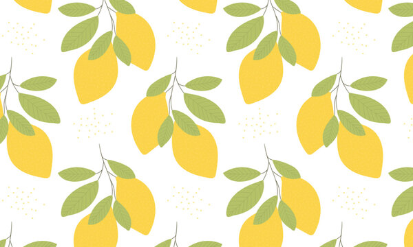 Lemon pattern. Pater with lemons