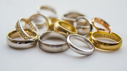 Gold Embrace: Titanium Rings of Unity