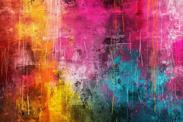 Drawing Abstract Colorful Grunge Scratch Texture Background 