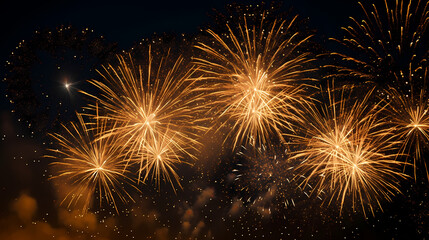 Fototapeta premium Fireworks background for celebration, holiday celebration concept