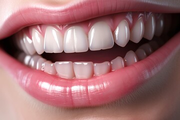close up of Women Open mouth with White Teeths
