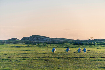 countryside landscape in the area around the village of Ness, isle of  Lewis, scotland