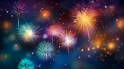 Fireworks background for celebration, holiday celebration concept