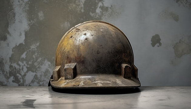 Worn safety helmet