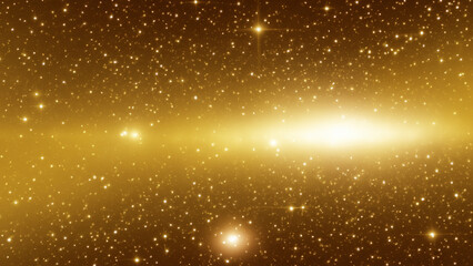 Golden Galaxy wallpaper, elegant, shiny and cosmic vibe Background