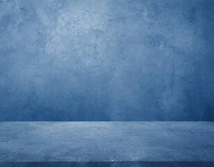 Stormy Serenity: Blue Textured Concrete with Atmospheric Charm