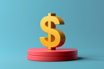 finance illustration 3d minimalistic