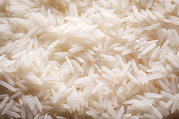 Close up of white cooked rice