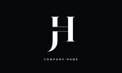 JH, HJ, J, H Abstract Letters Logo Monogram