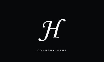 JH, HJ, J, H Abstract Letters Logo Monogram