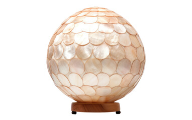 Embracing Capiz Shell Lamp Glow Isolated on Transparent Background.