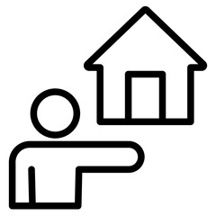 Real Estate Agent with a House