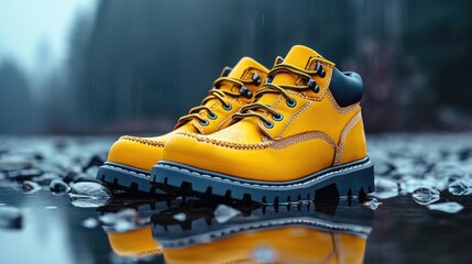 Yellow Safety Work Boots: Durable Footwear for Industrial Protection