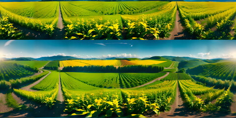 vineyard in autumn 360. panorama, 
