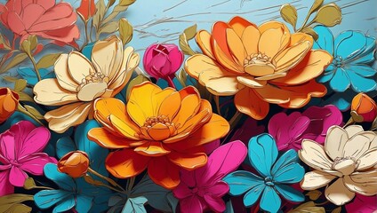 Fototapeta premium Abstract background of flowers