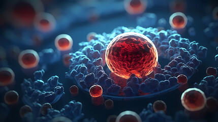 Obraz premium Nervous system, central nervous cells of the brain, neuroscience background