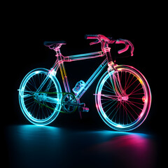 Neon glowing Bicycle 