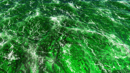 Water waves pattern texture, rough sea waves 3d illustration.