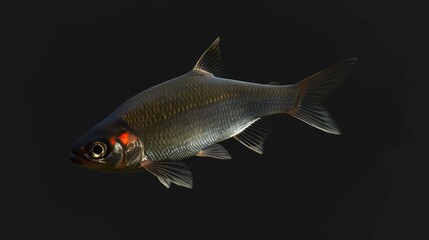 Fototapeta premium Dace in the solid black background