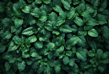 green leaves background close-up