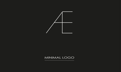 AE or EA Logo Design Vector Art Illustration Minimal Design