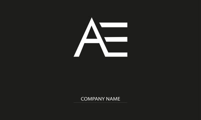 AE or EA Logo Design Vector Art Illustration Minimal Design