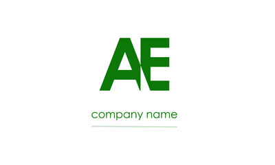 AE or EA Logo Design Vector Art Illustration Minimal Design
