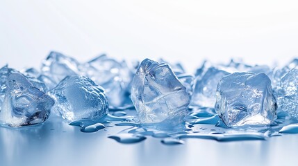 Transparent Chill: Ice Cubes in Pristine Clarity