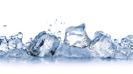 Fototapeta na wymiar Frozen Fluidity: The Art of Melting Ice