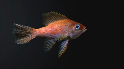 Fairy Basslet in the solid black background