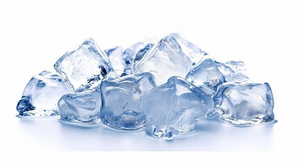 Freshness Frozen: Pure Ice Cubes Mid-Splash