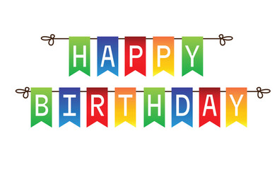 Happy birthday vector transparent background. happy birthday greeting card. colorful happy birthday border frame with confetti	