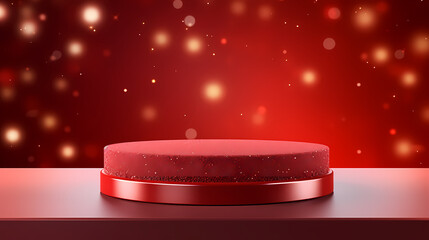 Modern round product advertising podium, booth, stage, product background, promotional event background