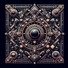 Technical seamless pattern Illustrations design make with AI TOOLS.