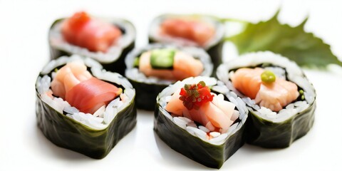 sushi on a white plate