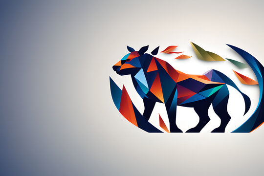 world wildlife art design with 3d animal image