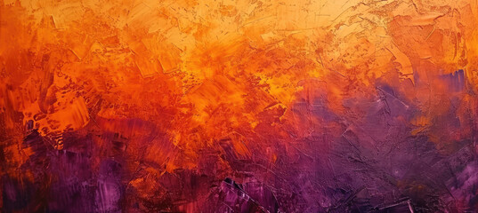 Rustic Texture Harmony, Orange on Purple Background