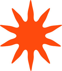 Sun icon illustration. Sun cartoon design element.