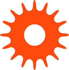 Sun icon illustration. Sun cartoon design element.