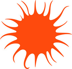 Sun icon illustration. Sun cartoon design element.