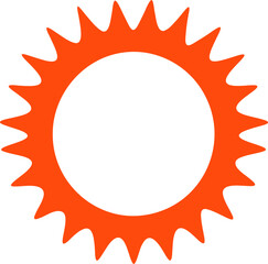 Sun icon illustration. Sun cartoon design element.