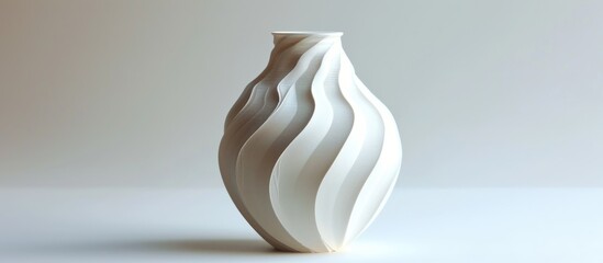 Vase created using 3D printing.