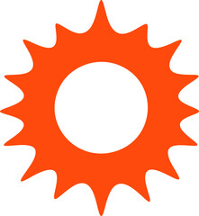 Sun icon illustration. Sun cartoon design element.