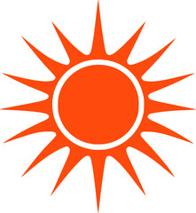 Sun icon illustration. Sun cartoon design element.
