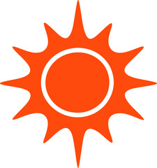 Sun icon illustration. Sun cartoon design element.